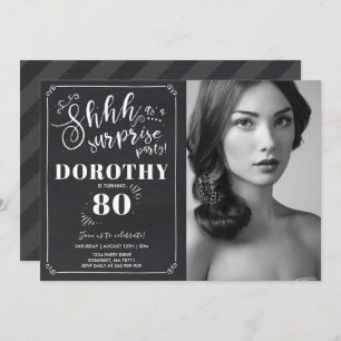 Invitation Étonnez la surprise vintage de la quatre-vingtième