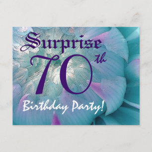 Invitation ÉTONNEZ le soixante-dixième dahlia bleu et pourpre