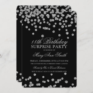 Invitation Étonnez les 18èmes confettis de parties