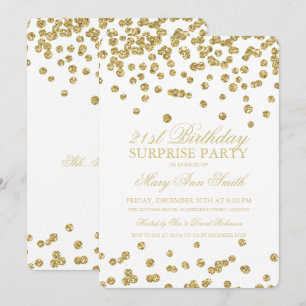 Invitation Étonnez les 21èmes confettis de parties