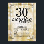 Invitation Étonnez les 30èmes parties scintillantes d'or<br><div class="desc">Étonnez la 30ème invitation d'anniversaire avec des lumières de ficelle d'or avec l'arrière - plan de parties scintillantes d'or. Anniversaire d'or. Anniversaire adulte. Invitation d'anniversaire d'hommes ou de femmes. 13ème 15ème 16ème 18ème 20ème 21ème 30ème quarantième cinquantième soixantième soixante-dixième quatre-vingtième quatre-vingt-dixième 100th, tout âge. Pour davantage de personnalisation, cliquez sur...</div>