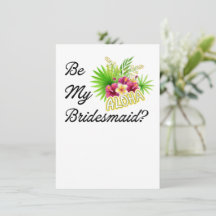 Être ma demoiselle d'honneur ? Proposition de cart