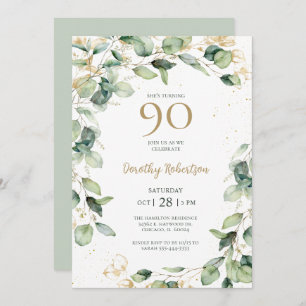 Invitation Eucalyptus 90e anniversaire