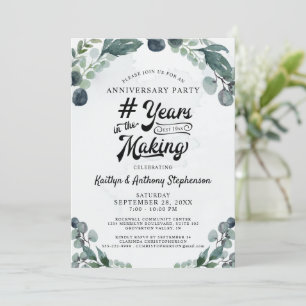 Invitation Eucalyptus Anniversaire # DES ANNÉES DE PRÉPARATIO