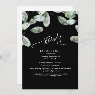 Invitation Eucalyptus Black Bride douche