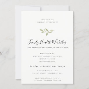 INVITATION EUCALYPTUS BLUSH ROSE KRAFT NAVY ATELIER