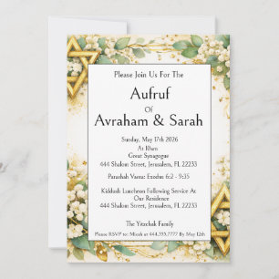 Invitation Eucalyptus Botanique Aufruf, Floral Baby's Breath