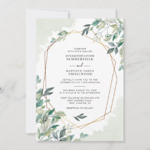 Invitation Eucalyptus Botanique Mariage moderne