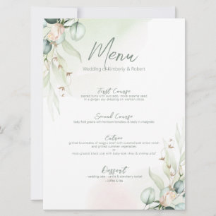 Invitation Eucalyptus Bouquet Mariage Diner Manu