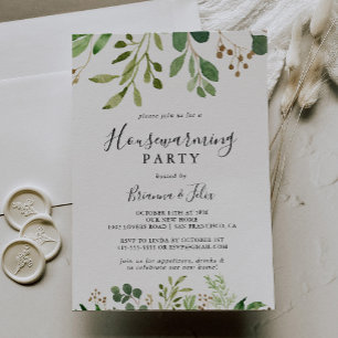 Invitation Eucalyptus Brun simple Fleur Faisant chaud