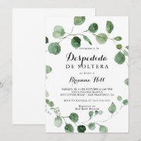 Eucalyptus Calligraphie espagnol Fête des mariées