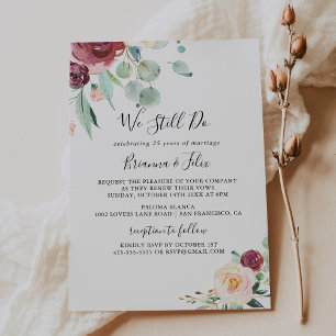 Invitation Eucalyptus Contemporain Nous Continuons À Vow Reno