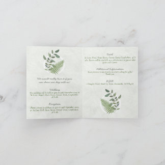 Invitation Eucalyptus et Mariage des anneaux de fouet Invitat