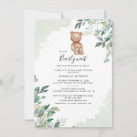 Eucalyptus Feuille Baby shower Bois de bois