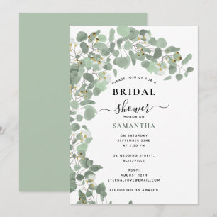 Invitation Eucalyptus Feuille Fête des mariées