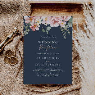 Invitation Eucalyptus Garden Rose Floral Mariage Réception