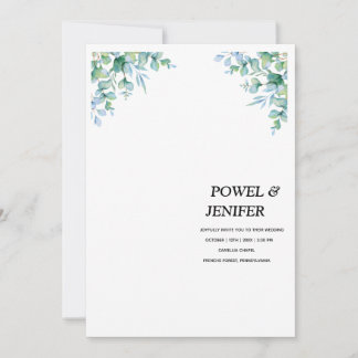 Invitation Eucalyptus generery wedding