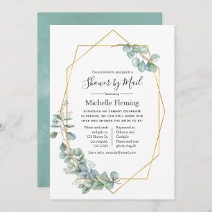 Invitation Eucalyptus géométrique Mariée ou Baby shower par c