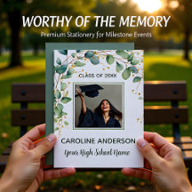 Eucalyptus Gold Grad Announcement Card