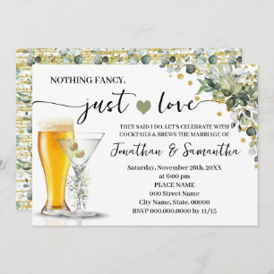 Invitation Eucalyptus Gold Rien De fantaisie Juste Amour Elop