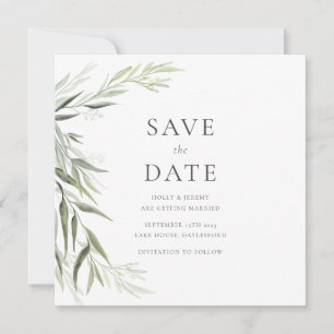 Invitation Eucalyptus gomme Feuille verdure Enregistrer la da