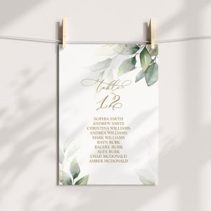 Invitation Eucalyptus Greenery Tableau Numéro 12 Tableau de s
