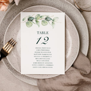 Invitation Eucalyptus Greenery Tableau Numéro 12 Tableau de s