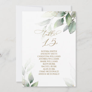 Invitation Eucalyptus Greenery Tableau Numéro 15 Tableau de s