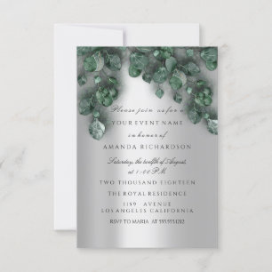 Invitation Eucalyptus Grey VIP Mariage nuptiale Woodland Rust