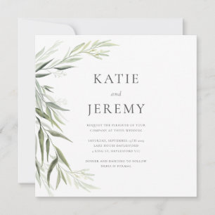 Invitation Eucalyptus Gum Feuille Mariage de verdure