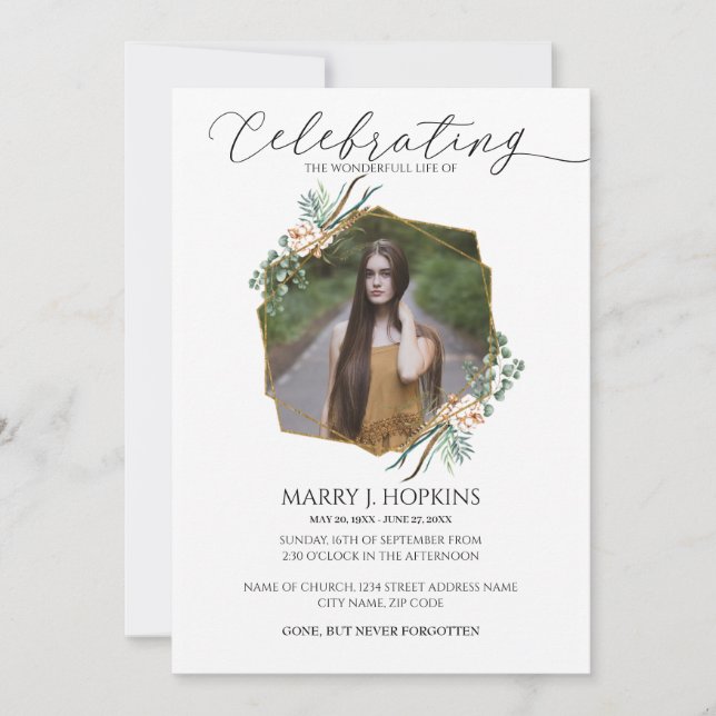 Invitation Eucalyptus - La vie en fête (Devant)