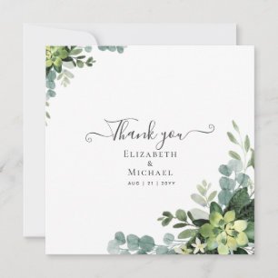 Invitation Eucalyptus Mariage - Aquarelle Feuilles de verdure