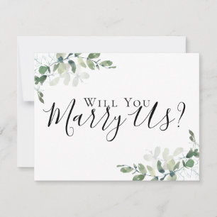 Invitation Eucalyptus Mariez-Vous Accepterez-Vous D'être Notr