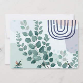 Invitation Eucalyptus Praying Mantis Australian Botanical Art