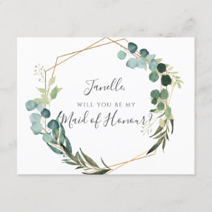 Invitation Eucalyptus rustique Soyez ma do-it-yourself femme