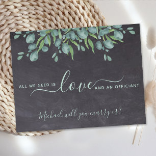 Invitation Eucalyptus Rustique Veux-Tu Nous Marier Officiant