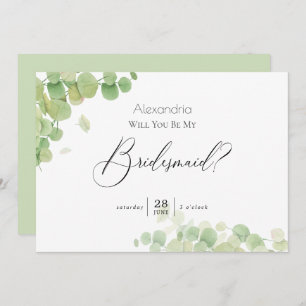 Invitation Eucalyptus Springtime Moderne Soyez Mon Épouse