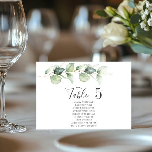 Invitation Eucalyptus Tableau Numéro 5 Siège Mariage