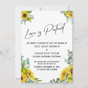 Invitation Eucalyptus Tournesol L'amour est Patient Faire-par