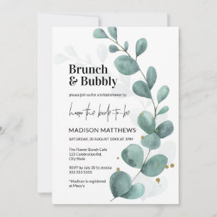 Invitation Eucalyptus verdoyant Brunch & Fête des mariées Bub