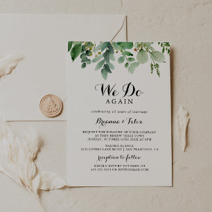 Invitation Eucalyptus verdoyants Nous Réagissons Vow Renouvea