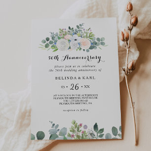 Invitation Eucalyptus verdure 50ème anniversaire de Mariage