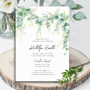 Invitation Eucalyptus Verdure Bachelorette moderne