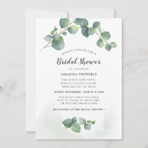 Invitation Eucalyptus Verdure Botanique Enterrement de Vie de
