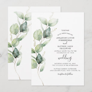 Invitation Eucalyptus Verdure Mariage moderne