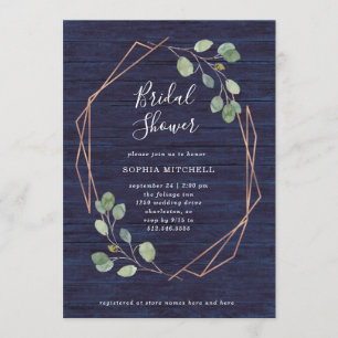 Invitation Eucalyptus verdure   Marine Wood Geo Fête des mari