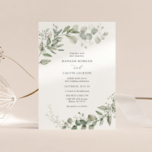 Invitation Eucalyptus Verdure minimaliste Mariage