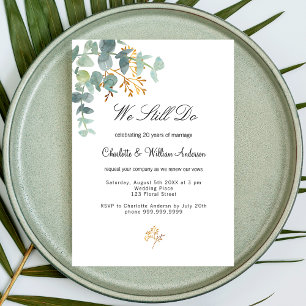 Invitation Eucalyptus verdure simple vow renouveau luxe
