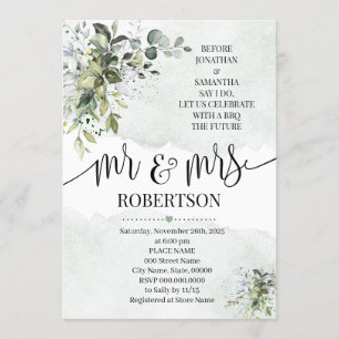 Invitation Eucalyptus verdure succulent avant que je ne me do