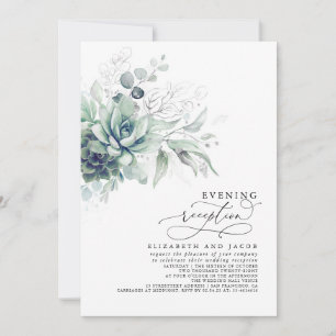 Invitation Eucalyptus Verdure Succulents Soirée Réception I